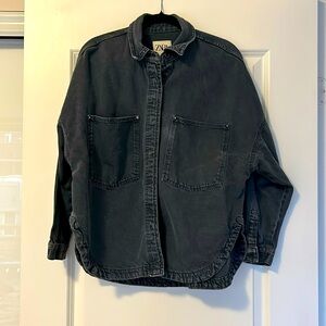 Black Zara denim shirt washed
